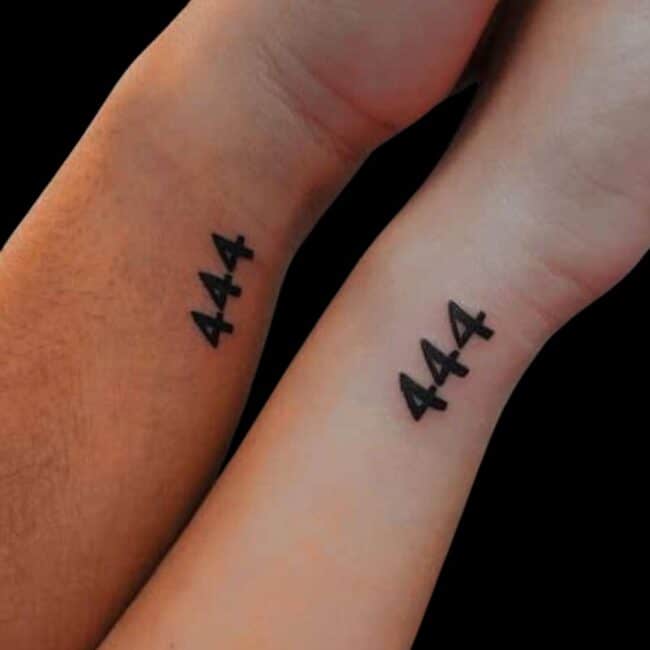 444 Couple Tattoo