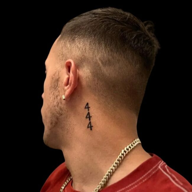 444 Tattoo For Men