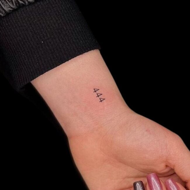 444 Wrist Tattoo