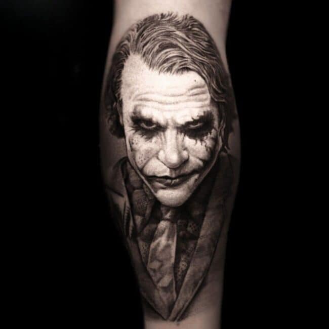 Sunny Realism Joker Calf Tattoo