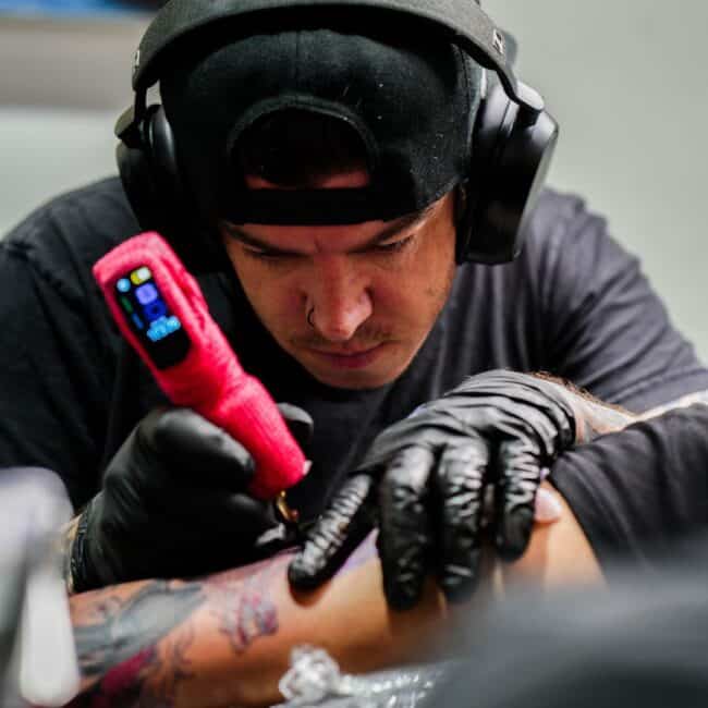 Blackwork Realism Colour Machine Ink Stencil Needle Gloves Towel Artist Headphone Cap Nose Piercing Arm Forearm Tattoo