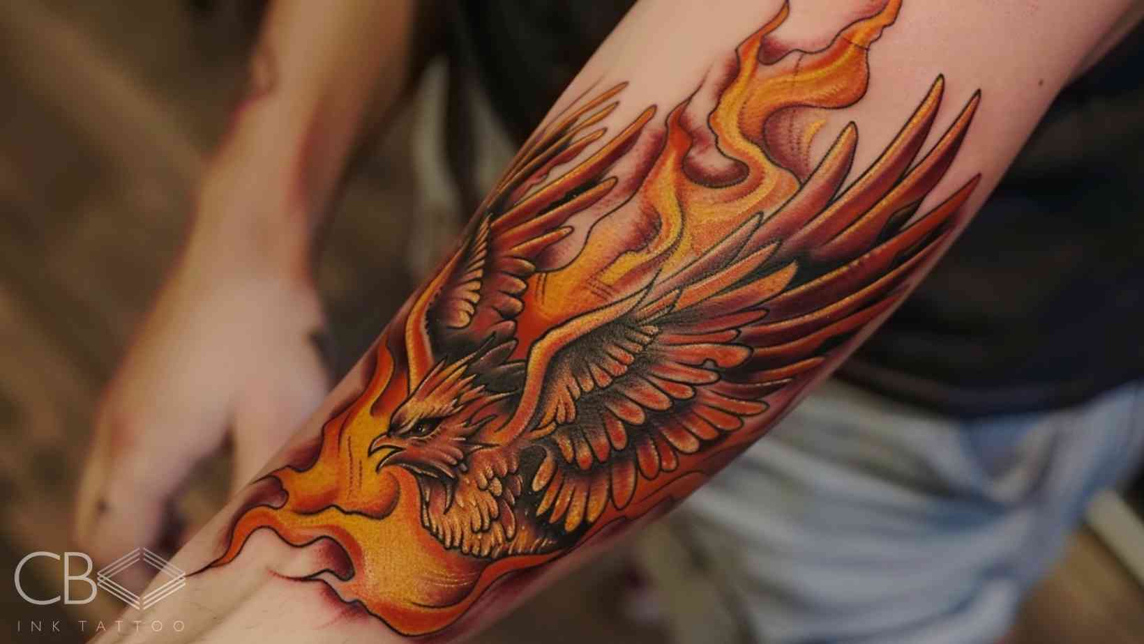 Real Phoenix Bird Tattoo